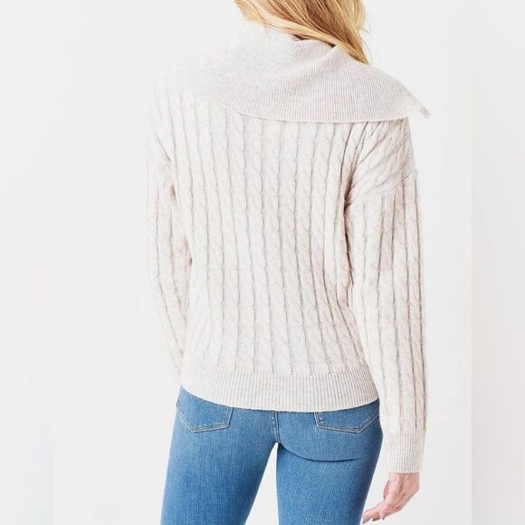 Frame Half-Zip Cable Sweater - Picture 9 of 9